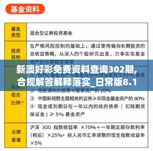 新澳好彩免费资料查询302期,新澳好彩免费资料查询第302期详解与分析